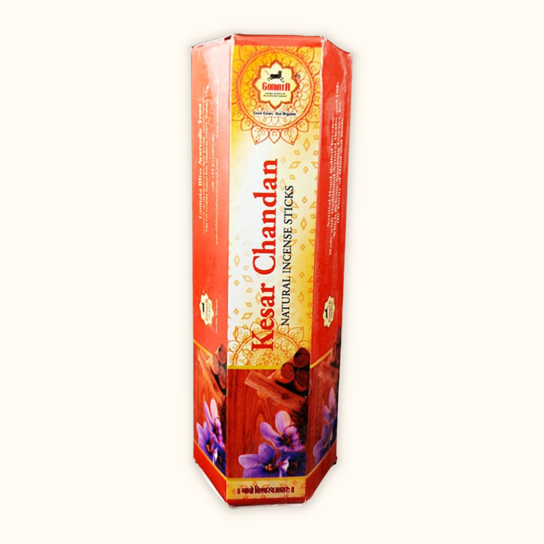 Kesar Chandan Natural Incense Stick by Gomata Bliss
